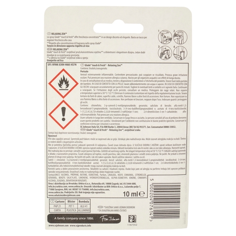 Glade Touch & Fresh Base, Profumatore per Ambienti istantaneo, Relaxing Zen 10 ml